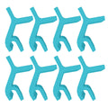 Eight-piece ray stacker set for baking sheets and trays, ideal for organizing snacks, drying, and kitchen storage solutions.
