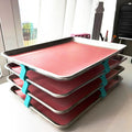 Eight-piece Ray Stacker set for baking sheets and dry snacks, ideal for space-saving and organizing in kitchen or freeze drying trays