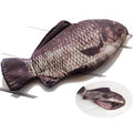 Fish-shaped pencil case with soft zipper, realistic fish design, ideal for kids to store pens and coins, by Everything Baby.