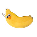 Cute plush banana and chicken leg zipper pencil case with soft padding, featuring funny face design for kids and babies.