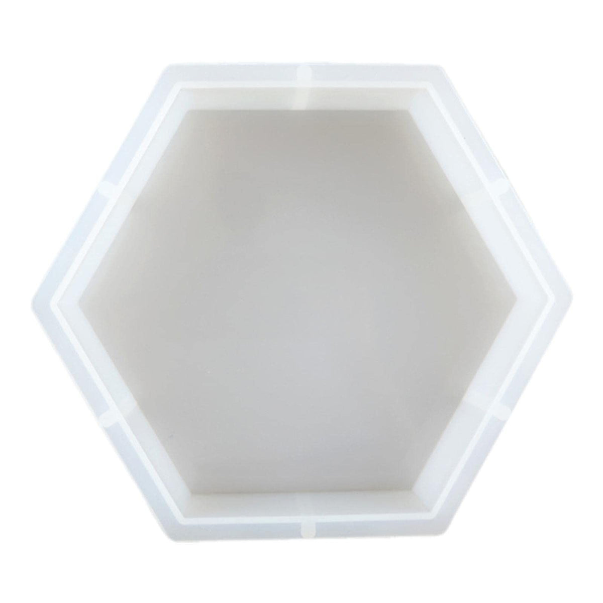 Large 10-inch hexagon silicone resin mold for flower preservation, suitable for baby and kids nursing and feeding projects.