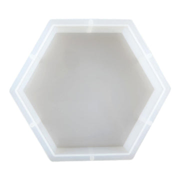 Large 10-inch hexagon silicone resin mold for flower preservation, suitable for baby and kids nursing and feeding projects.
