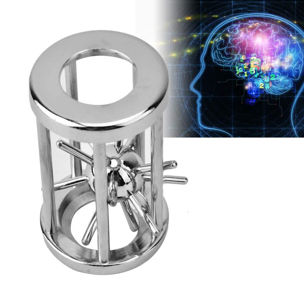 Alloy unlocking puzzle toy from Everything Baby, children's metal brain teaser and building toy for kids and adults.