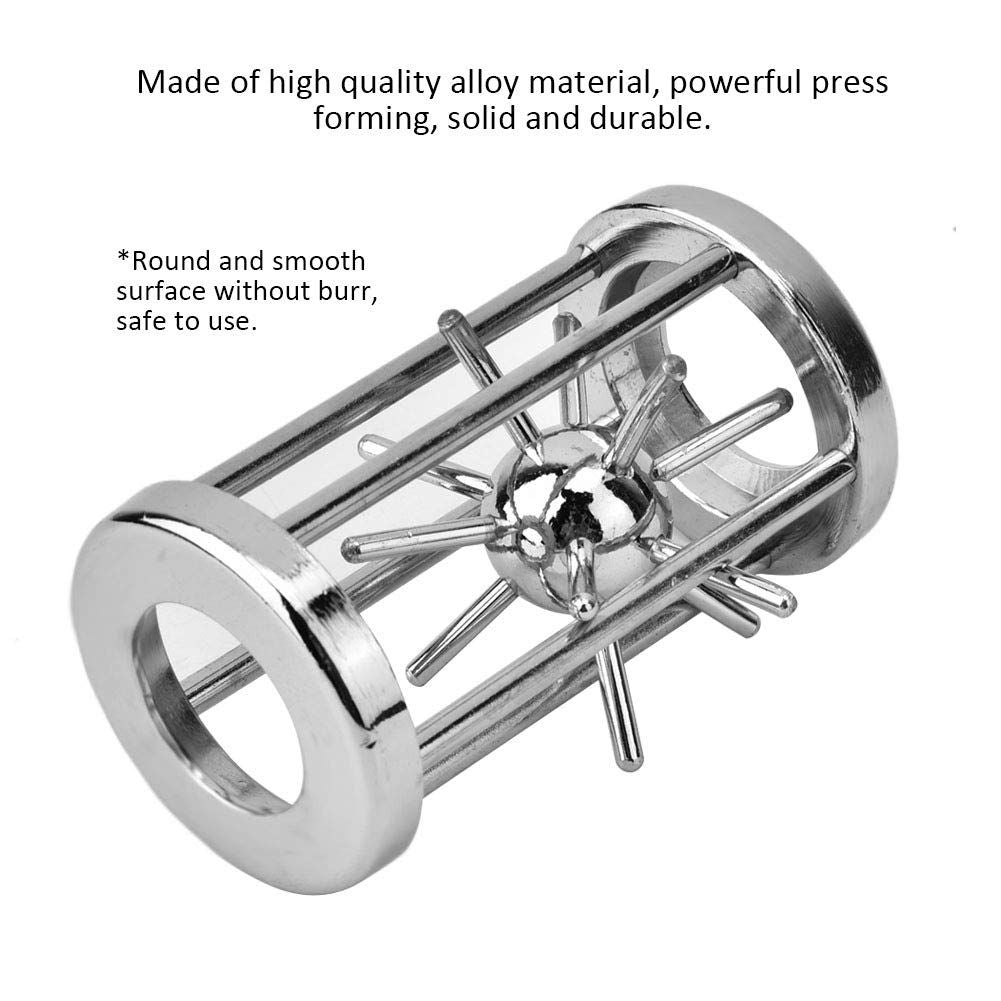 Alloy unlocking puzzle toy from Everything Baby for kids and adults, featuring metal cast building puzzle game with intricate design.