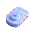 Blue silicone popsicle molds for making homemade ice cream and frozen treats, BPA-free and reusable, ideal for kids.