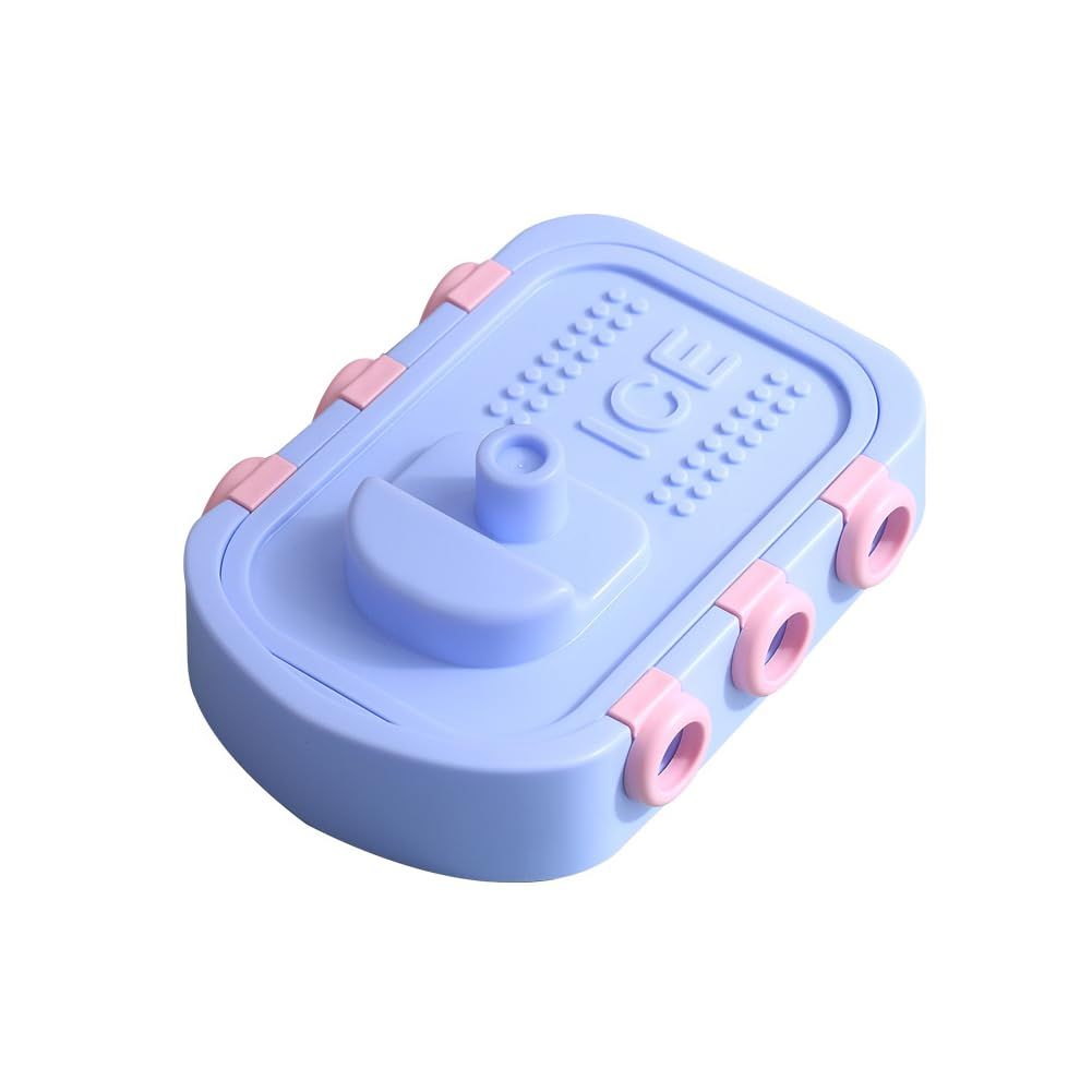 Blue silicone popsicle molds for making homemade ice cream and frozen treats, BPA-free and reusable, ideal for kids.