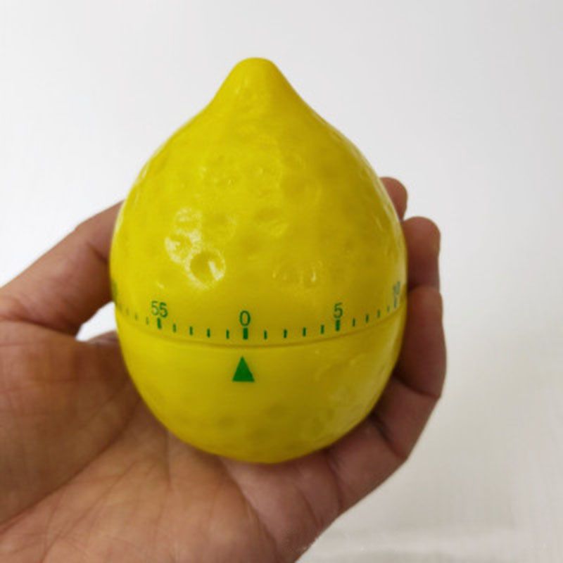 Cute lemon-shaped cartoon kitchen timer from Everything Baby, designed for fun and practical use in nursing and feeding routines.