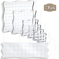 Seven acrylic stamp blocks set with grid and grip for clear stamping, ideal for kids' scrapbooking and decorative stamping projects.