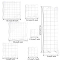 Set of 7 clear acrylic stamp blocks with grid and grip, ideal for stamping and scrapbooking, designed for kids and decorative craft projects.