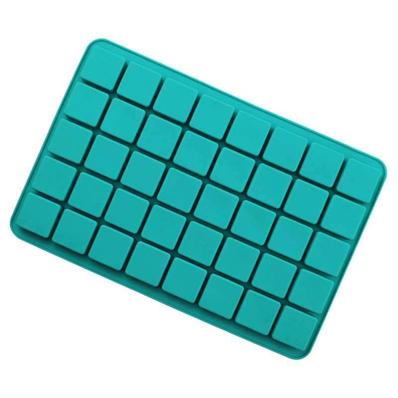 Silicone square chocolate mold from Everything Baby, ideal for making pretend play candies and ice cubes for kids' pretend kitchen.