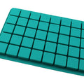 Square silicone mold for making chocolate and candies, suitable for baking and pretend play with baby and kid's toy themes.