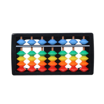 Colorful 7-gear abacus mental arithmetic toy for children, designed for learning math skills and developing cognitive abilities.