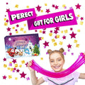 Purple wind-up timer with alarm, bubble glue, crystal clay, and digital countdown display for kids' pretend play activities.