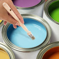 Small round paint brush for touch-ups and art, ideal for wall corners and detailed painting, by Everything Baby.
