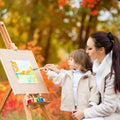 Small round paint brush for touch-ups, wall edges, and art, ideal for house wall corners and detail painting by Everything Baby.
