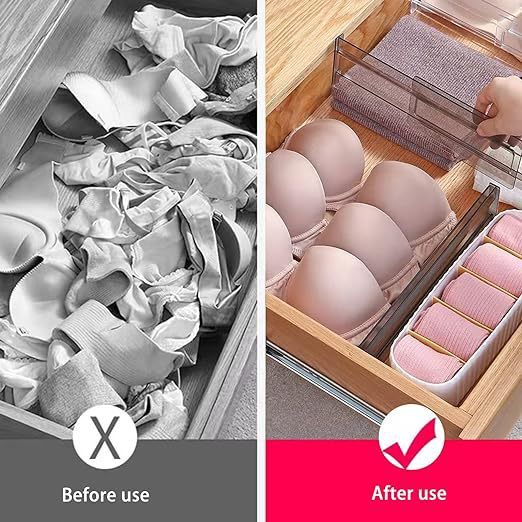 Adjustable transparent plastic drawer partition for baby changing tables, flexible and extendable drawer organizer by Everything Baby.