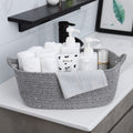 Woven cotton rope storage basket by Everything Baby, cube organizer for nursery towels, toys, or small pet items in baby and kids' furniture.