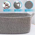Woven cotton rope storage basket for baby nursery, cube changing table organizer, toy box for small pets, by Everything Baby.