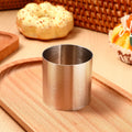 Stainless steel round mousse cake ring mold for desserts, pastry, and tuna pie, used in baking and pastry preparation.