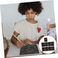 Set of 10 rainbow scratch paper art pads for kids, featuring black scratch boards for drawing and craft projects.