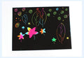Set of 10 rainbow scratch paper art pads for kids, featuring black scratch boards and colorful drawing sheets for creative art projects.