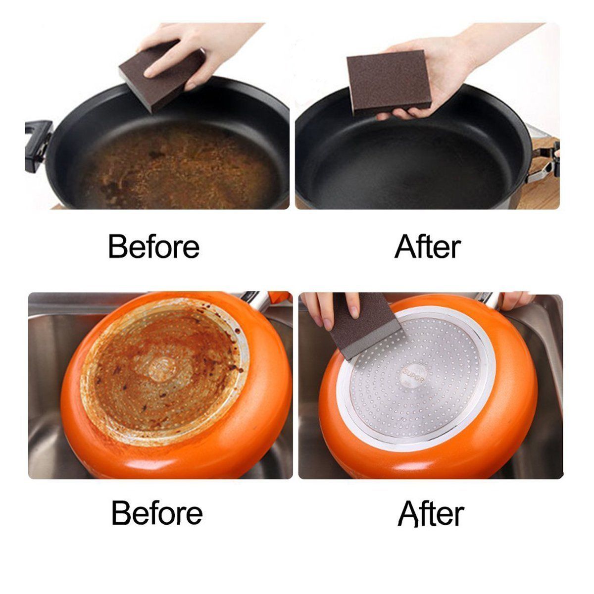 10-pack of Everything Baby Nano Carborundum Sponges for cleaning, featuring abrasive pads for rust and grime removal in kitchen and bathroom.
