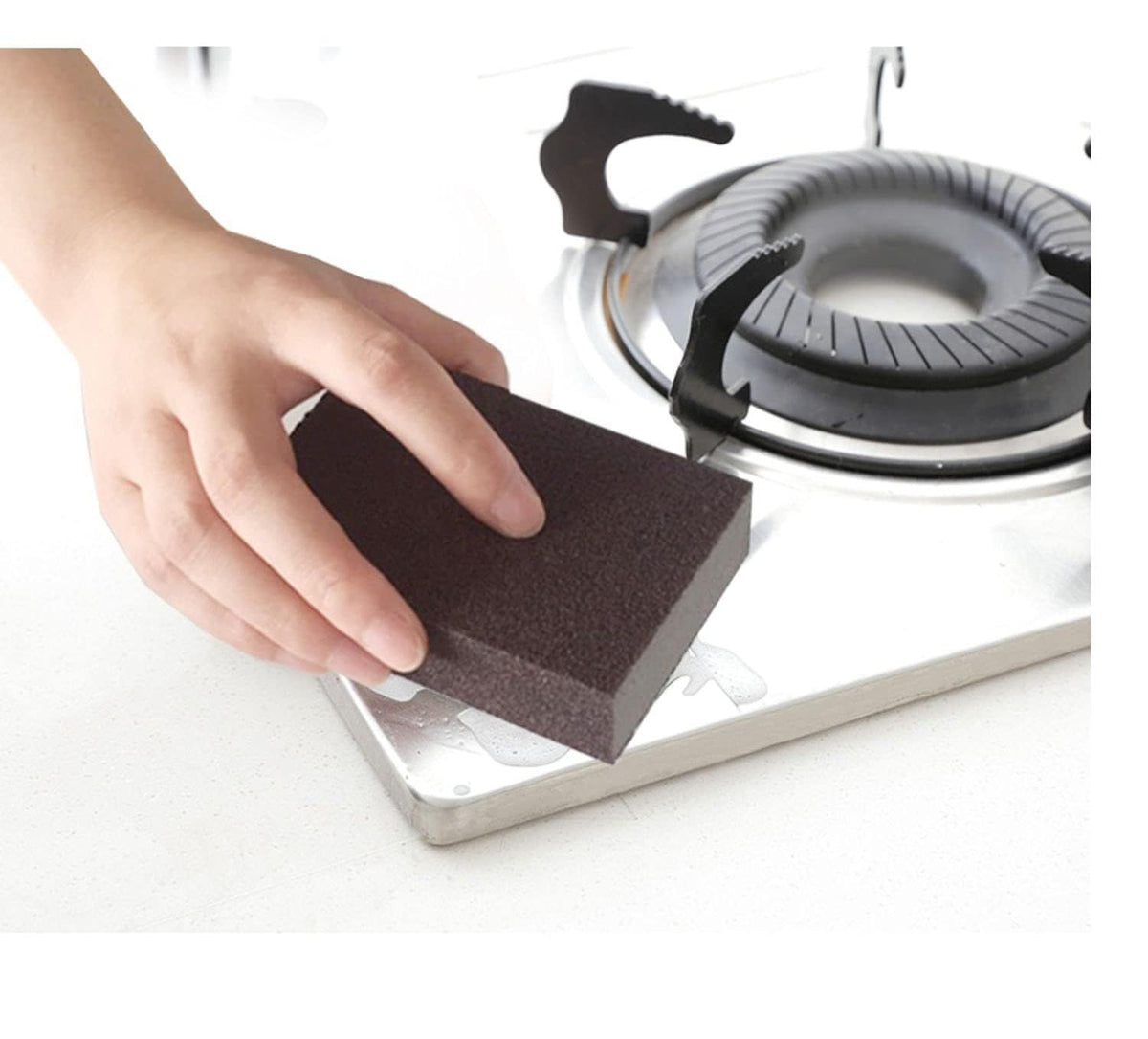 10-pack of Nano Carborundum Sponges for cleaning, featuring abrasive emery pads ideal for rust removal and tough scrubbing.