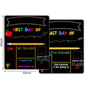 Double-sided 12x10 inch wooden first day of school sign for kids, reusable chalkboard for back-to-school décor by Everything Baby.