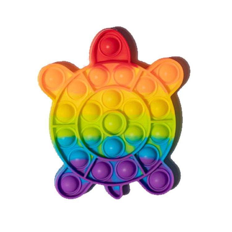 Three sensory silicone stress relief toys for autism and special needs, designed for kids and adults, in vibrant colors.