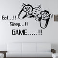 Removable game-themed wall decals with 