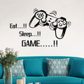 Removable game-themed wall decals with 