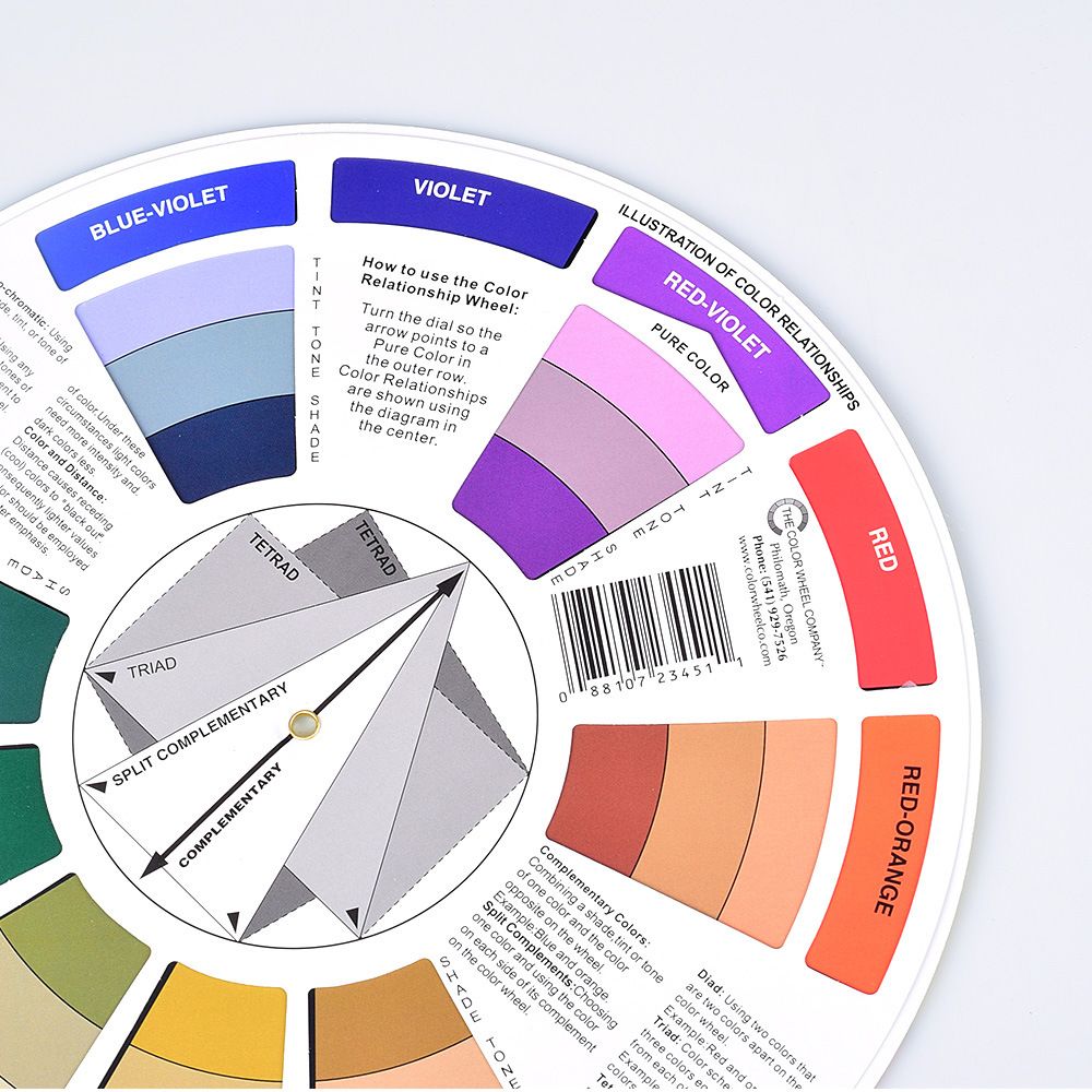 Creative color wheel for paint mixing and blending, designed for art and makeup tutorials, by Everything Baby.