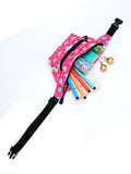 Cute cartoon dinosaur and unicorn fanny pack for kids with adjustable strap, featuring colorful two-layer zipper waist bag.