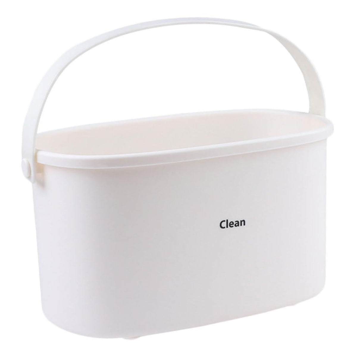 Plastic bath basket and storage tote for kids, features compartments for toys, shampoo, and shower essentials, by Everything Baby.