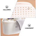 Plastic bath and shower storage basket for kids, with compartments for toys, shampoo, and accessories, from Everything Baby.
