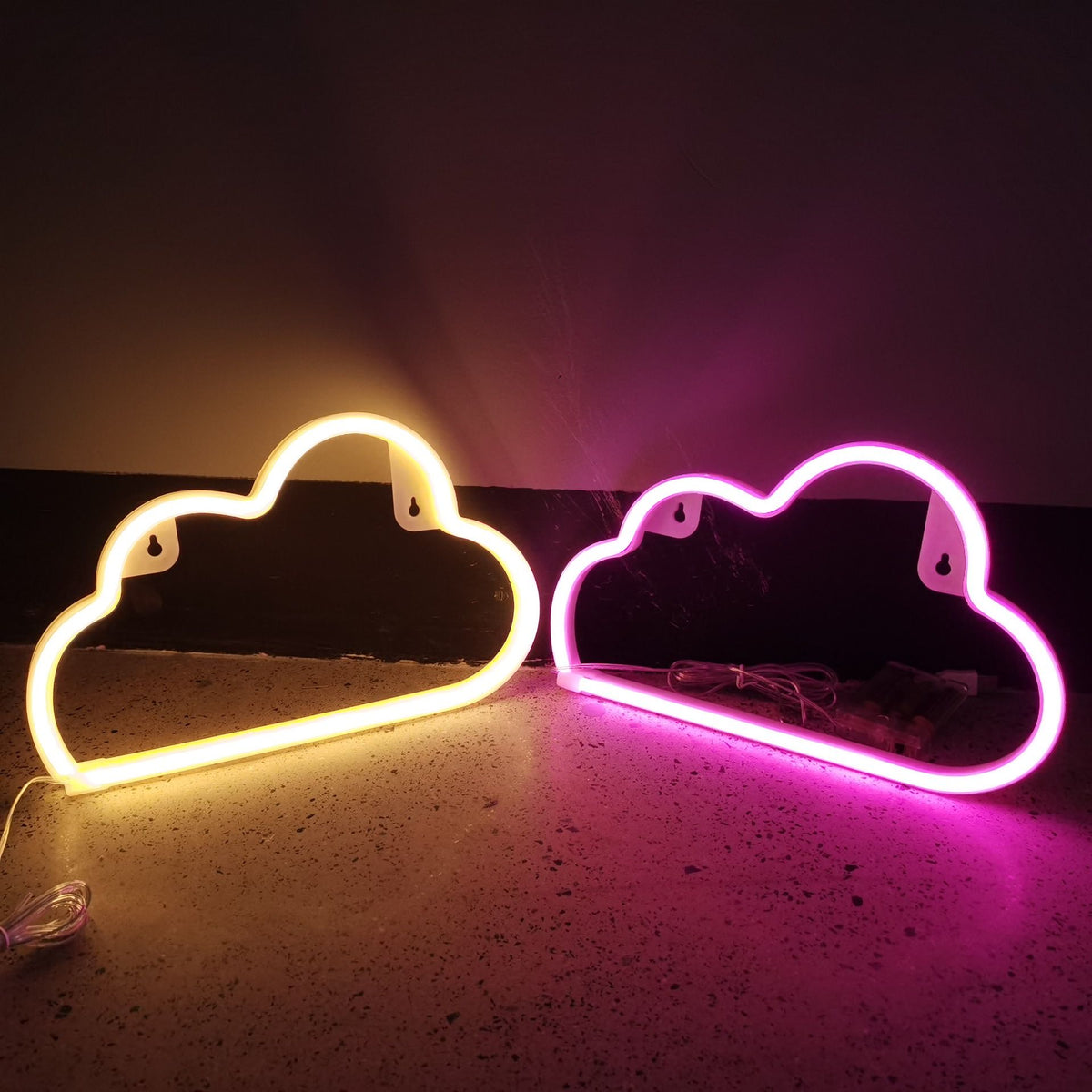 LED cloud neon sign for wall decor, shaped like a cloud, ideal for bedroom decoration and teen aesthetic pretend play.