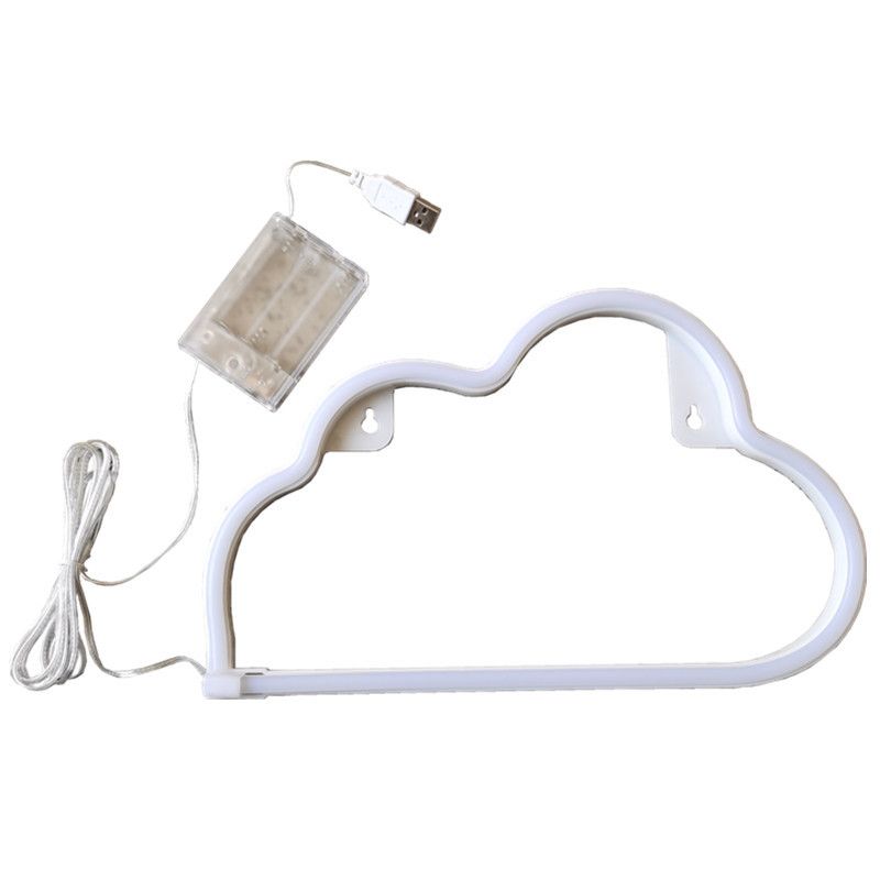 LED cloud neon sign by Everything Baby, wall decor light for bedroom or kid's playroom with cloud shape and soft glow.