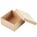Eight premade Kraft paper mache square gift boxes by Everything Baby, perfect for DIY craft and gift packaging.