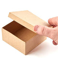 Set of 8 premade Kraft paper mache square boxes by Everything Baby, perfect for gift packaging and creative building projects.