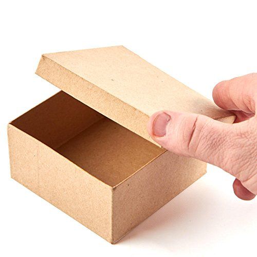 Set of 8 premade Kraft paper mache square boxes by Everything Baby, perfect for gift packaging and creative building projects.