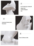Modern The Thinker sculpture by Everything Baby, gold-colored desk figurine representing silence and contemplation.