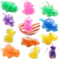 Colorful dinosaur-shaped stress relief toy with smooth edges and clear textures, designed for kids' sensory and art play.