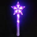 Set of 5 star-shaped fairy wands with glowing lights for kids' pretend play, featuring colorful star and fairy princess designs.