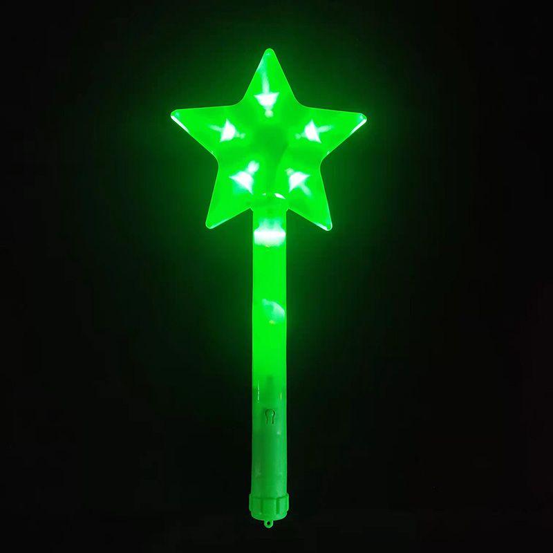 Five star-shaped fairy wands with glowing sticks for kids' pretend play, featuring colorful lights and star designs for imaginative fun.