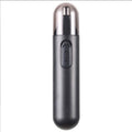 Battery-operated nose hair trimmer for men and women, waterproof, dual-edge design, ideal for painless ear and nose grooming.