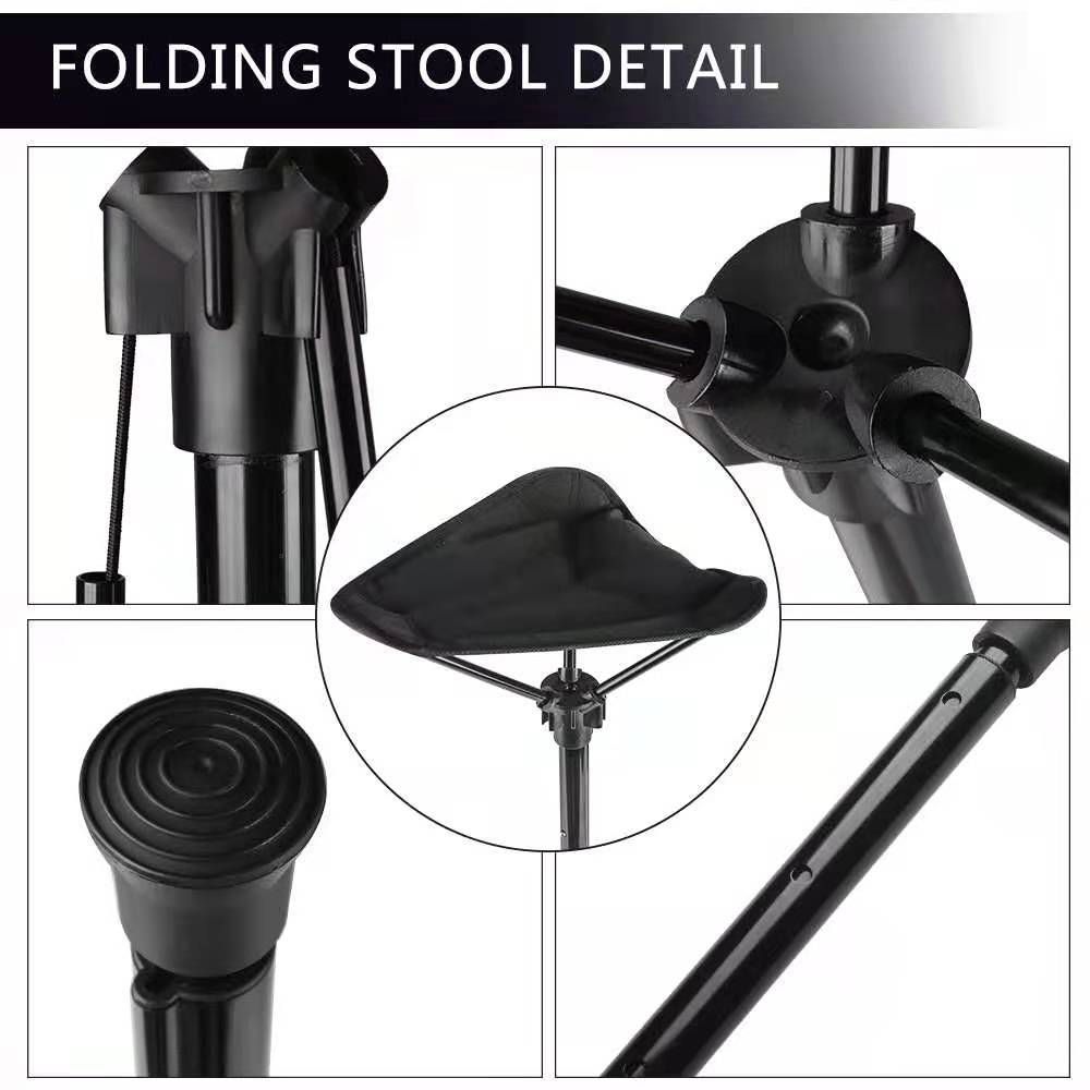 Portable telescopic folding chair for fishing and camping, with a single leg design, by Everything Baby for outdoor outdoor play.
