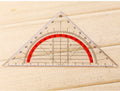 Plastic Colour Code Piece Geometry Set Square with drafting triangles for drawing and math activities for kids.