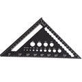 Aluminum alloy rafter square and slide ruler set for woodworking, designed for precise measurement and professional carpentry tasks.