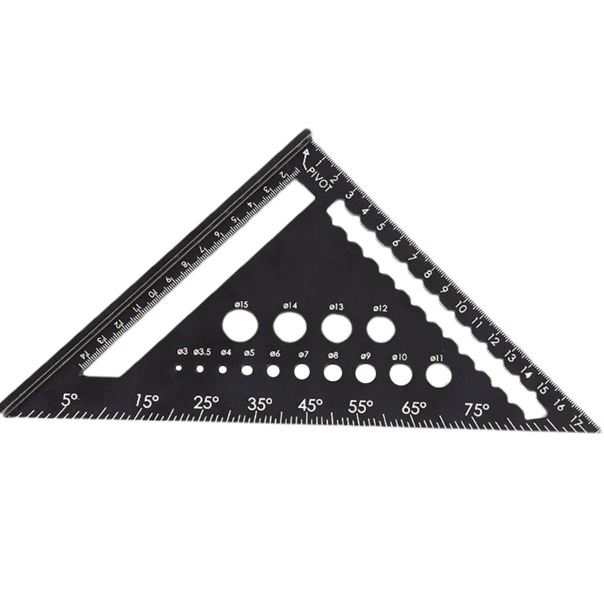 Aluminum alloy rafter square and slide ruler set for woodworking, designed for precise measurement and professional carpentry tasks.