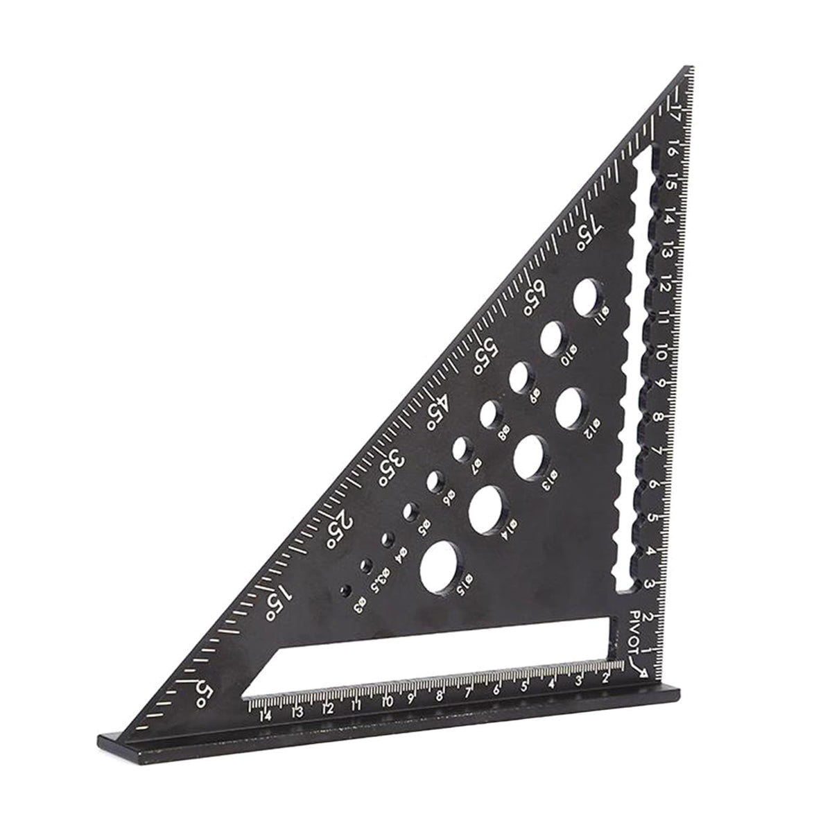 Aluminum alloy carpenter rafter square and slide ruler set for woodworking, with a professional-grade construction and precise measurements